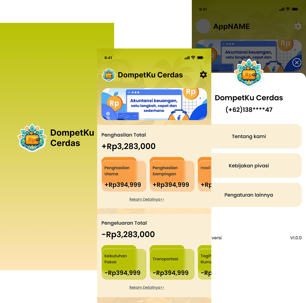 DompetKu Cerdas App Interface